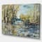 Designart - Rocky River in the Forest - Landscapes Painting Print on Wrapped Canvas